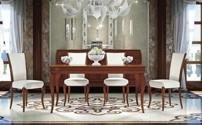 Столовая стол стул раздвижной стол столы группа деревянный дизайн набор 5 шт.