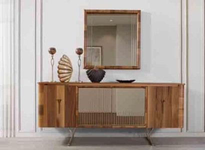 Sideboards Шкаф мебель Коммоды коричневый Новое Комод с зеркалом Буфет