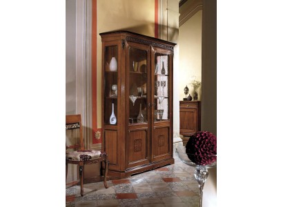 Möbel Großer Holz Braun Vitrine Luxus Vitrineschrank Design Möbel Italienische