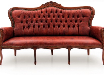 Sofa Dreisitzer Couch Polster Design Sitz Sofas Zimmer Möbel Leder 3er Klassisch