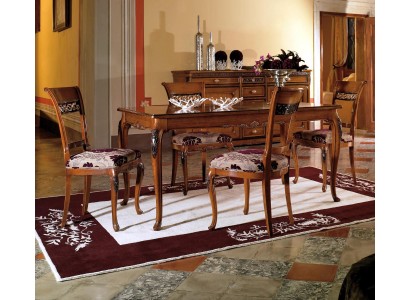 Ess Stuhl Zimmer Set Sitz Garnitur 4x Stühle Klassisch Polster Design Neu Holz