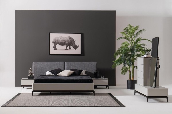 Современный роскошный набор мебели для спальни: кровать + 2 прикроватные тумбочки, мебель для отелей, кровати лофт.