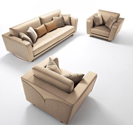 Sofagarnitur 311 Sitzer Set Design Sofa Polster Couchen Leder Итальянская мебель