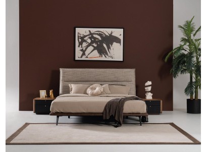 Итальянская спальня: кровать 2 шт., тумбочка 3 предмета. Современный стиль роскоши.