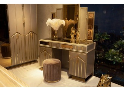 Туалетный столик с пультом и зеркалом в комплекте, мебель для спальни, дизайн, набор табуреток, 3 предмета, новый