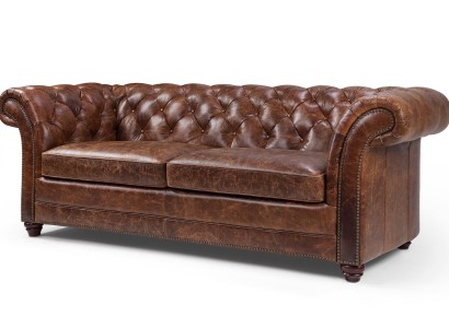 Chesterfield 100% Натуральная кожа Кожаный диван Диван Диван Классические диваны