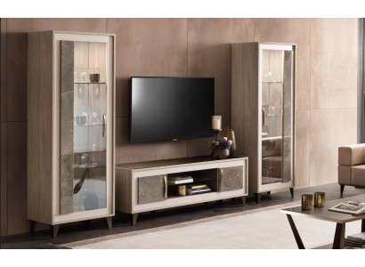 Дизайн настенного шкафа Sideboard 2x, тумбы для ТВ Lowboard, буфет 3-х частей, витрина.