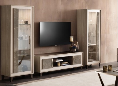 Дизайн настенного шкафа Sideboard 2x, тумбы для ТВ Lowboard, буфет 3-х частей, витрина.