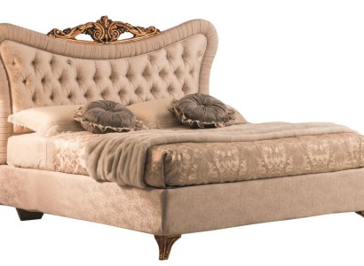 Кровать Chesterfield дизайн двуспальная мебель обивочный текстиль бежевый 180x200 кровать