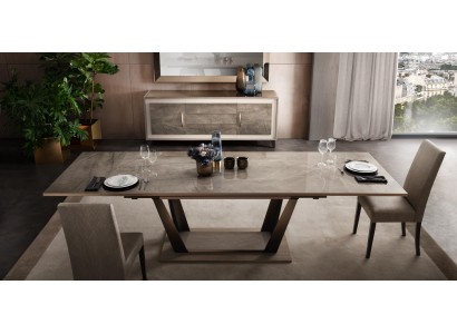 Esstisch Tisch Esszimmer Wohnzimmer Garnitur Holz Design Tische 200x102/294cm