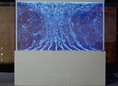 Водные столбы перегородочные дизайнерские колонны из нержавеющей стали лед стены.