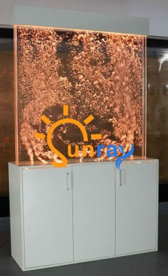 Перегородка Полка Шкаф Водяная стена Декоративная колонна Стены Водный шар LED