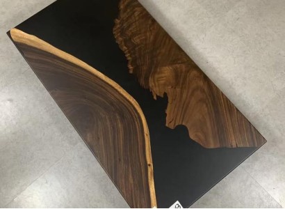 Роскошный стол из речной эпоксидной смолы, массивные столы 150x80 см, настоящие