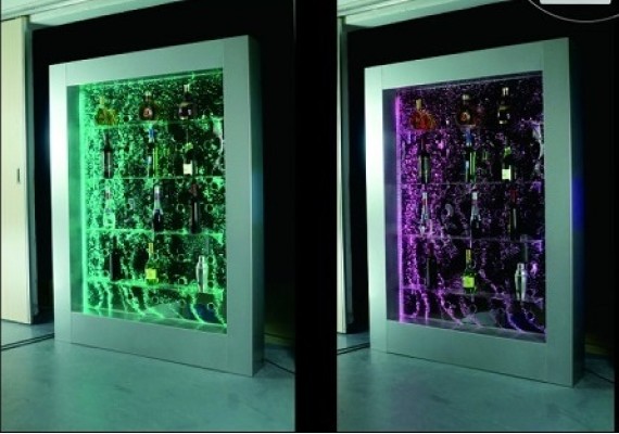 Современная перегородка стеллаж водная стена колонна водные колонны светодиодные стеллажи