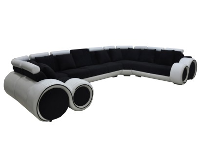 Ecke Leder Modern XXL Couch Wohnlandschaft Ledersofa Sofa U-form A1163 +