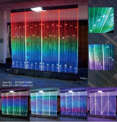 Стеновая панель с пузырьками воды. Декоративная светодиодная водяная стена. Дизайнерская водная панель.