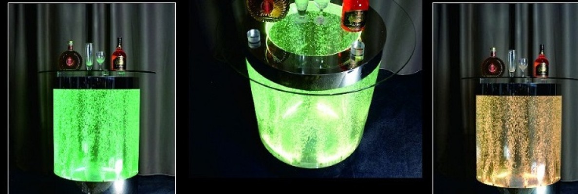 Стол Светодиодный Бар Вода Стена Бар Стойка Полка Мебель Освещенный журнальный стол