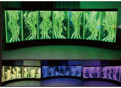 Панель стены с пузырьками воды с LED-подсветкой дизайнерские стены с водой освещены