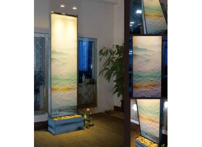 Перегородка, вода, стена, колонна, стены, водопад, светодиодный, 60x210 см, водные стены.