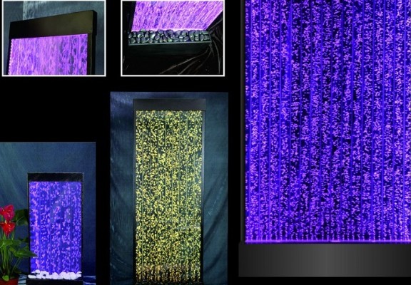 Стенной панель LED современный водопад декоративная стена с пузырьками воды.