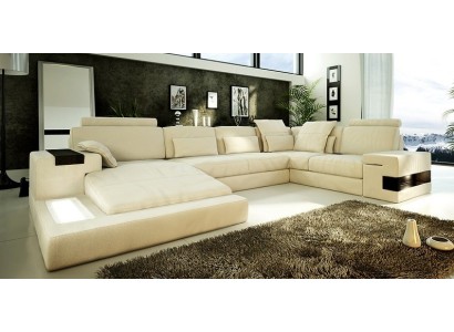 Eckcouch Wohnzimmer Couch Ecksofa Sofa Polster Eckgarnitur Wohnlandschaft + USB