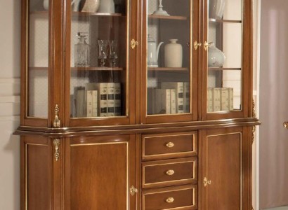 Витрина Столовая Буфет Деревянные Шкафы Мебель Гостиная Буфет Стеклянный Шкаф