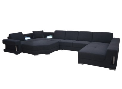 Eck Sofa Couch Polster Ecke Wohn Zimmer Landschaft Designer CouchenTextil A1131-  Угловой диван-кровать Пуф кухня Гостиная Пейзаж Дизайнерские Диваны Текстиль A1131-