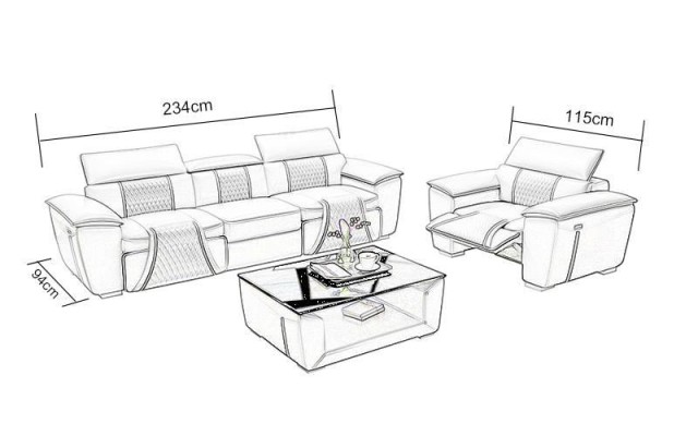Многофункциональный диван Relax, комплект мягкой мебели, диван 3+2+1 место, кресло.