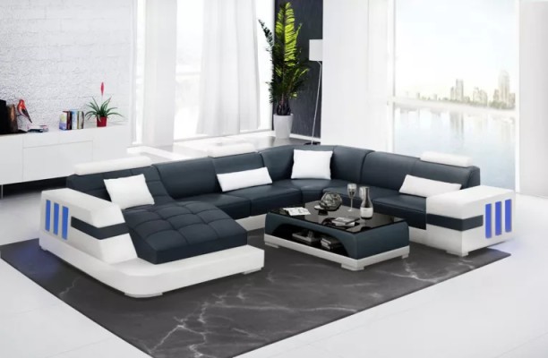Дизайнерский диван угловой кожаный диван диваны U-образная форма обивка диван кожаная гарнитура