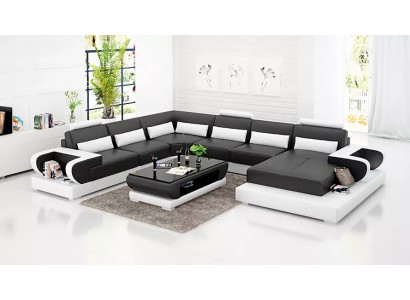 Ecksofa Polster Polsterecke UForm Couchtisch Modernes Sofa Wohnlandschaft Neu