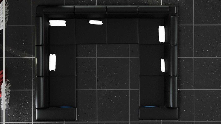 Кожаный диван Big XXL Угловой диван Гостиный гарнитур Мягкая мебель Диван Кресло XXL комплект