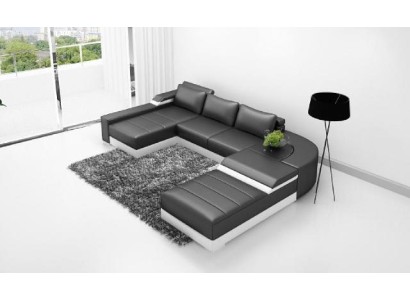 Угловой диван Eck Sofa с USB, кожаная обивка, мебельный комплект, зона отдыха, шезлонг Bellenberg.