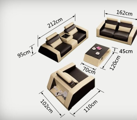 Кожаный диван, комплект диванов новый 3+2+1, дизайн современный диван +USB.