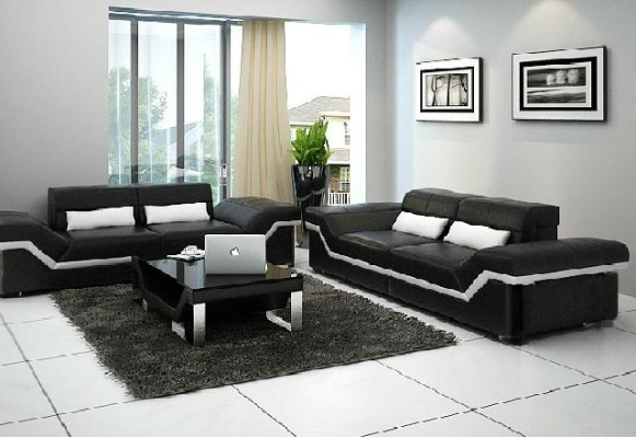 Ledersofa USB Sofa 3+3 Sitzer Design Sofa Polster Leder Garnitur Couch