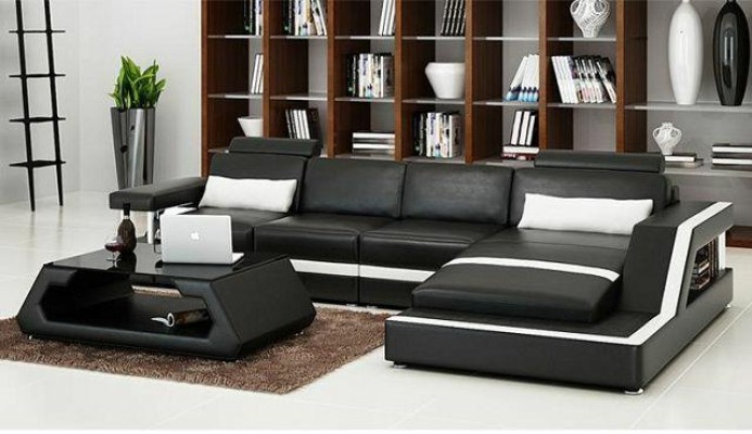 КУШЕТКА ИЗ КОЖИ XXL С USB И НАСТРОЙКОЙ LEDER ECKSOFA по размеру HH4