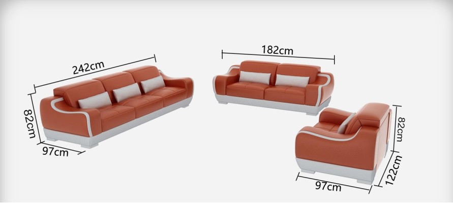 Кожаный диван комплект 3+2+1 сиденья с USB