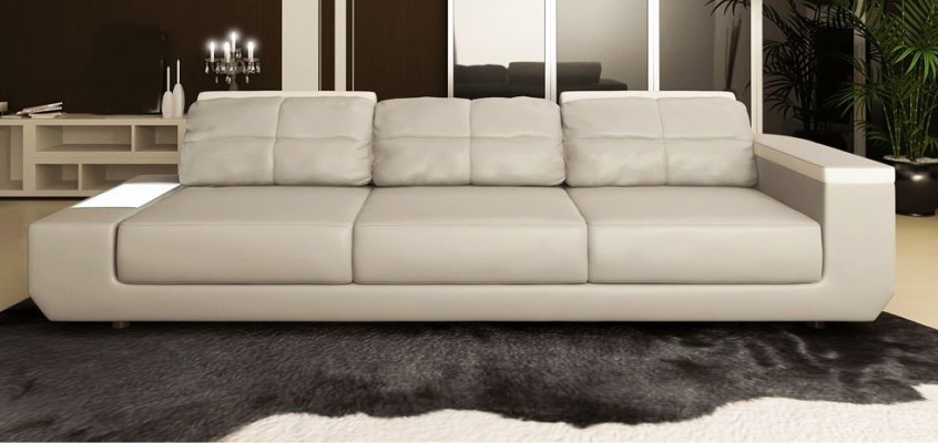 Sofa 3-er Sofas Luxus Kunstleder Couchen big Polster Designer Möbel Dreisitzer