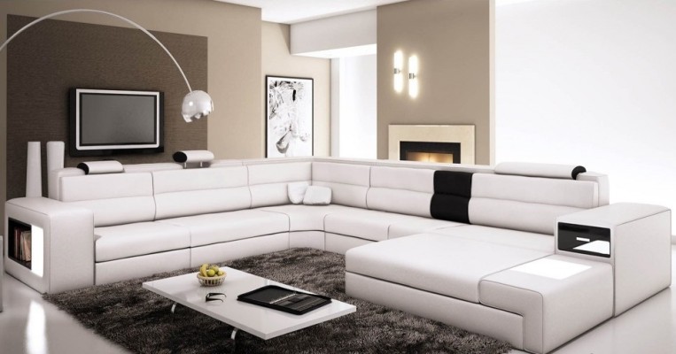 Дизайнерский угловой диван, диван, обивка, угловой гарнитур, гостиный гарнитур, кожа, USB+LED