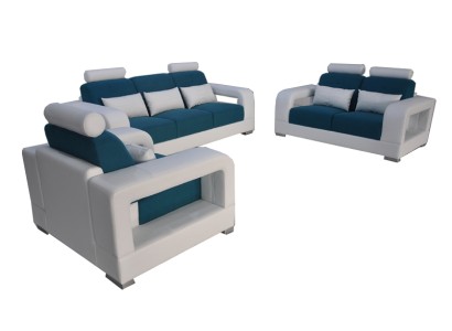 Sofa Couch Polster Wohnlandschaft Sitz Möbel Set Garnitur 3+2+1 Sofas mit USB