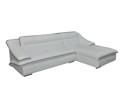 Eck Sofa Leder mit USB,Eck Garnitur Ecke Landschaft Polster Design Wohn L Form