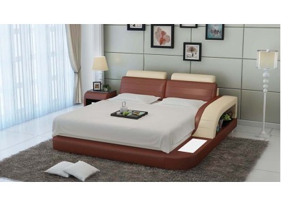 Дизайнерские кровати из кожи для спальни Luxus Bett в размерах 140/160/180 см.