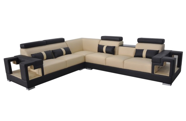 Кожаный диван-уголок со столом Couch Wohnlandschaft Eck Garnitur Дизайн Современный диван L-формы K5001