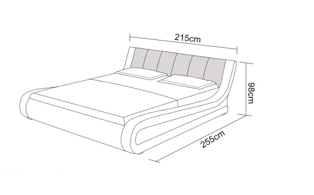 Кожаная кровать с USB-подушками, роскошная двуспальная 140/160/180 LB8829.