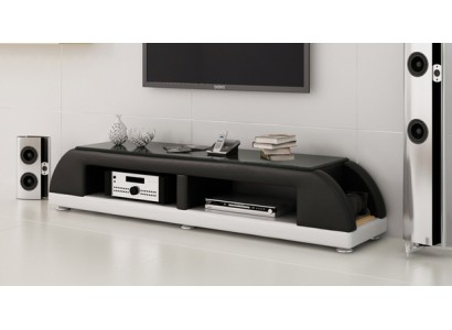 ТВ-тумба из кожи и стекла, стол, телевизионный шкаф, стол, низкий шкаф Mo.A