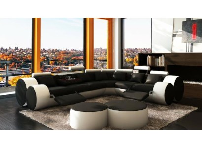 Ecksofa Sofa Couch Polster Wohnlandschaft Leder Eck Sofas Garnitur L Form Madrid