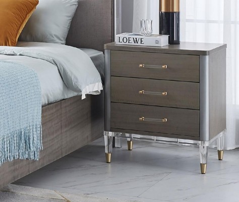 Кровать Тумбочка Комод 4-частный набор декора для спальни Дизайн Современный Роскошный