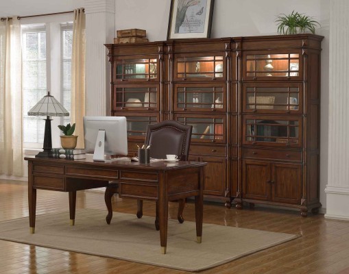 Набор для рабочего стола, офисный гарнитур, стол, кресло руководителя, шкаф, новая мебель, 5 предметов.