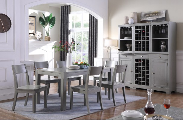 Мебель дизайнера. Деревянный стол. Сиденье. Столовая. 6 стульев. Набор из 7 предметов. Группа.