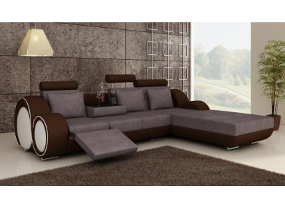 Ecksofa Sofa Couch Polster Wohnlandschaft Leder Eck Sofas Garnitur Neu Madrid II