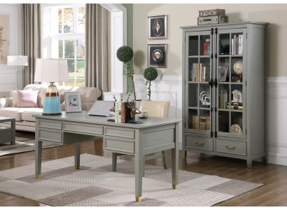 Офисный набор мебели для кабинета: письменный стол, стул, шкаф для документов, полка, стол (комплект из 3 предметов)